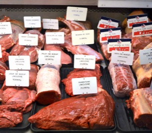 viandes fraîches, charcuteries artisanales